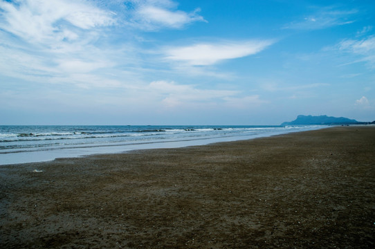 中国第一滩浪漫海岸傍晚