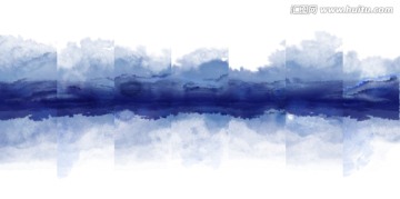 藍色水墨