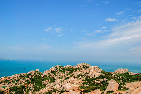 蓝天 白云 大海 海岛 风景