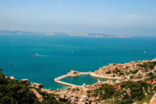 蓝天 白云 大海 海岛 风景