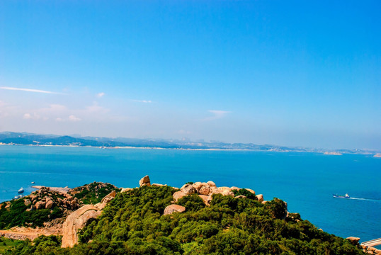 蓝天 白云 大海 海岛 风景