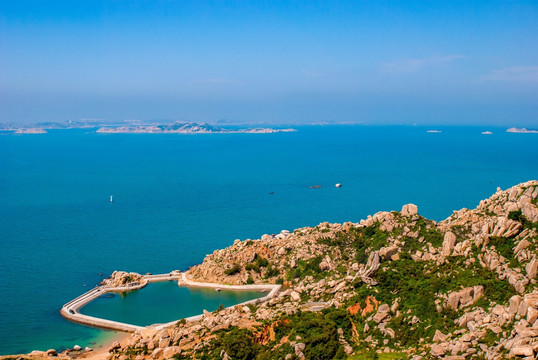 蓝天 白云 大海 海岛 风景