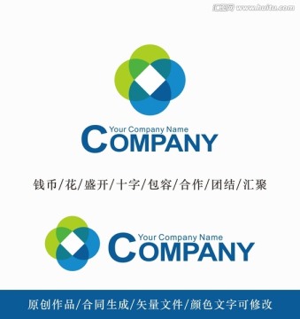 钱币logo 标志设计