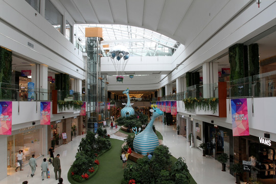 商场 大厅 生态园 热气球