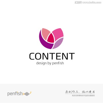 彩色花朵簡約logo