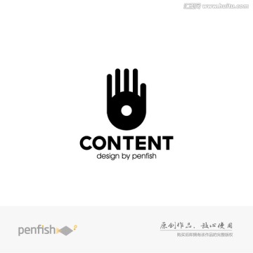 光盤唱片手形logo