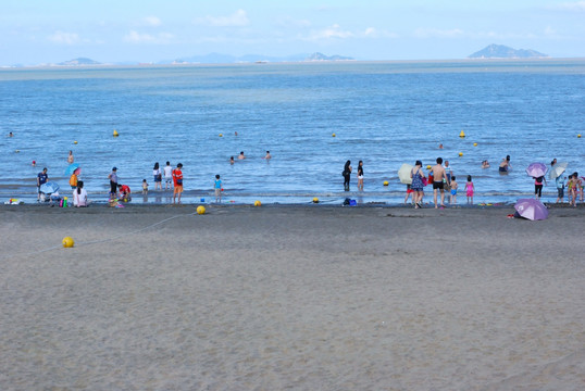 澳门路环岛黑沙海滩局部