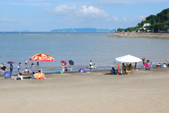 澳门路环岛黑沙海滩局部