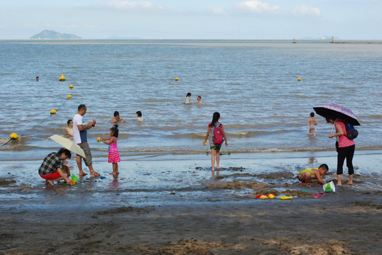 澳门路环岛黑沙海滩局部