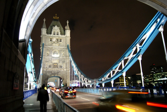 英国伦敦塔桥夜景