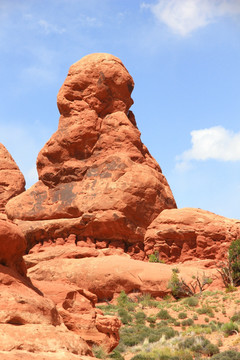 红砂岩 石壁 地质地貌