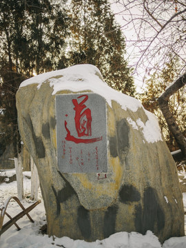 兰山公园 道字书法石碑