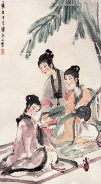 高清國畫 國畫人物（合層）