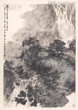 高清國畫 山水國畫（合層）