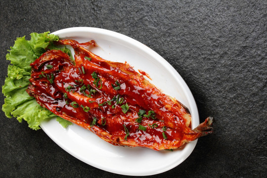 煎明太魚