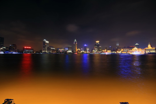 黄浦江外滩夜景