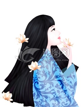 女孩插畫
