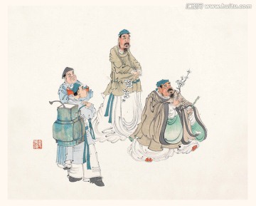 高清國畫 人物國畫（合層）