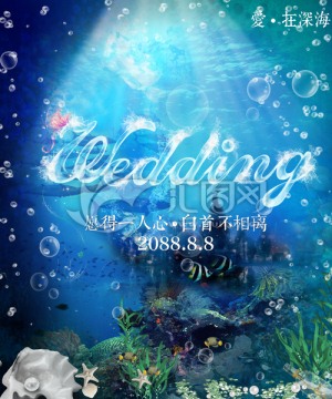 海洋wedding牌