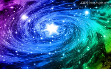 彩色漩渦星空