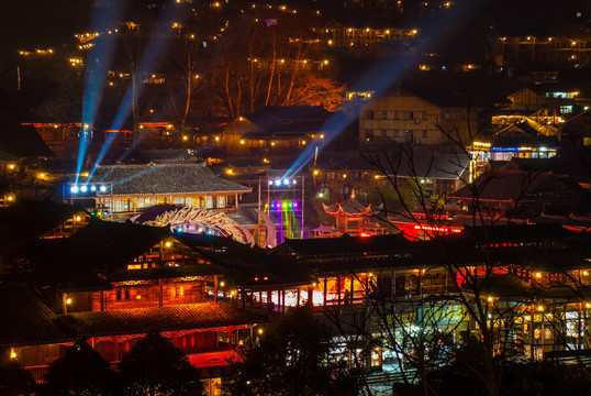 夜景 西江千户苗寨