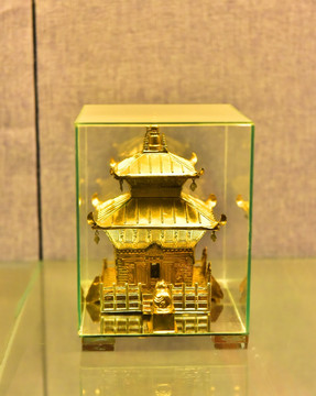尼泊尔银包金湿婆神庙模型
