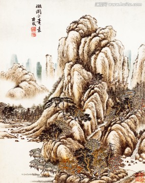 唐岱 仿古山水画