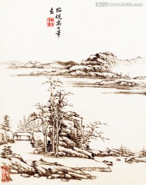 唐岱 仿古山水册