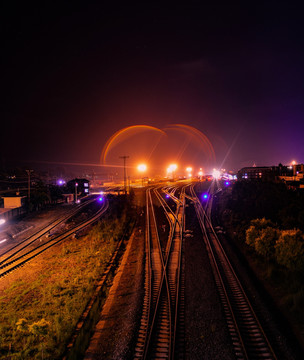 铁路夜景