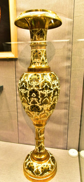 印度长颈高足铜瓶