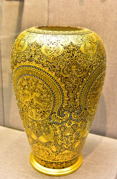 印度雕花石罐