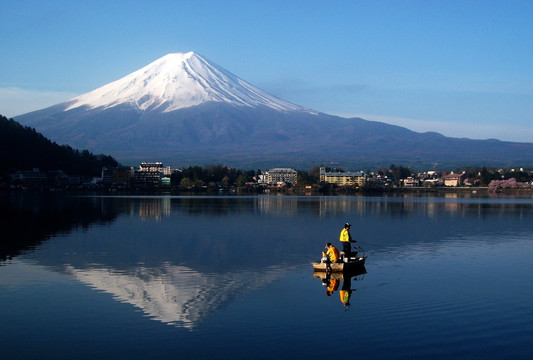 富士山下的湖光山色