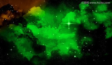 綠色星空