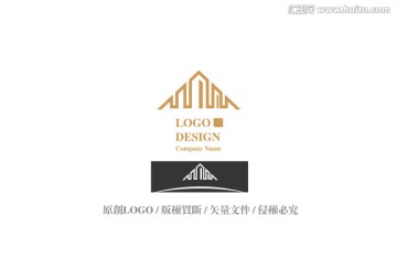 标志logo 建筑 高贵 简洁