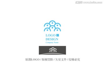 标志logo 波浪 生命