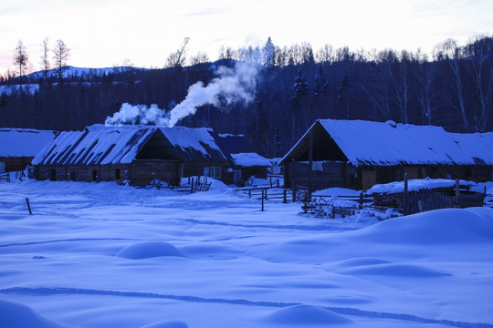 喀纳斯禾木雪景