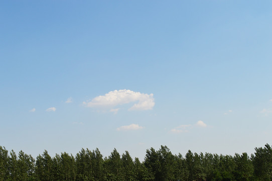 夏日晴空 蓝天白云