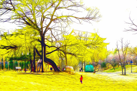 公園裝飾畫