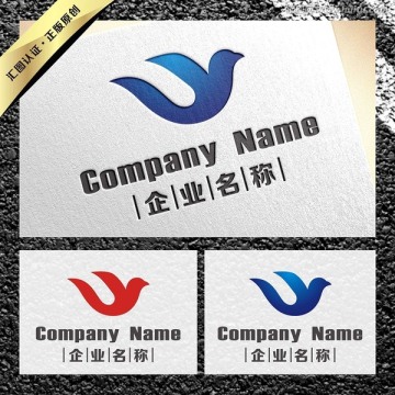 鴿子Y字母飛鳥LOGO
