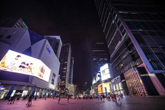 成都春熙路夜景