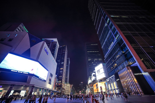 成都春熙路夜景