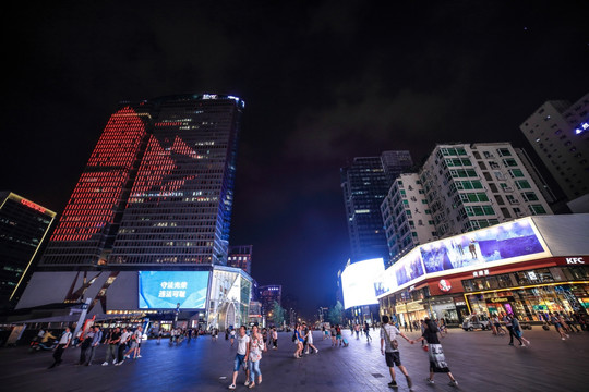 成都春熙路夜景