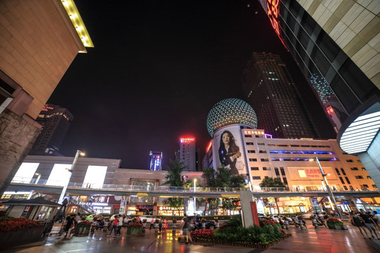 成都春熙路夜景