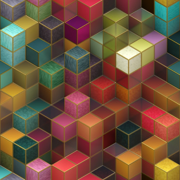3D立方體背景 TIF無分層