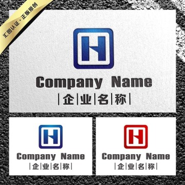 H字母蓝色LOGO