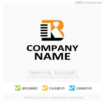 BK字母 琴键 LOGO设计