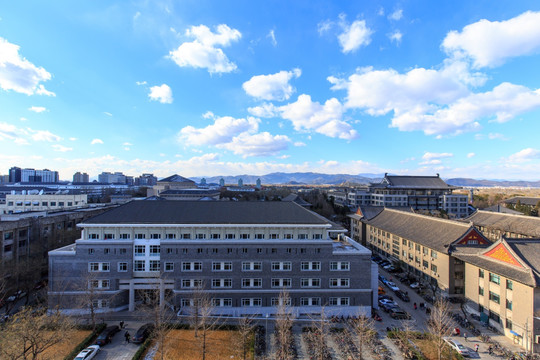 北京大学校园风光光华楼图书馆