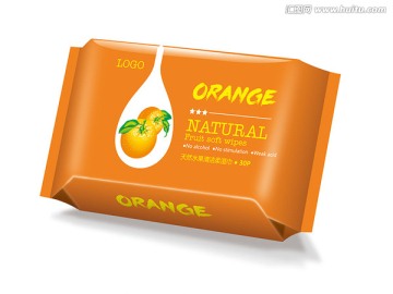 天然水果清洁柔湿巾橘子