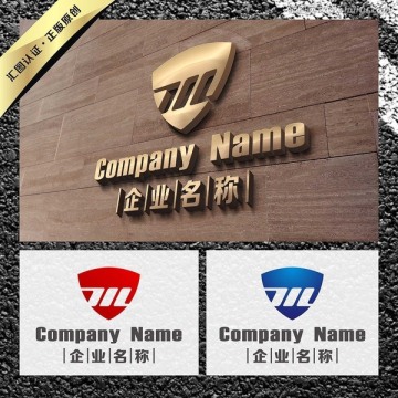 M字母盾牌LOGO設(shè)計