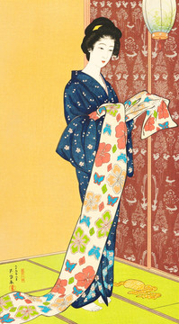 日本畫 美女浮世繪